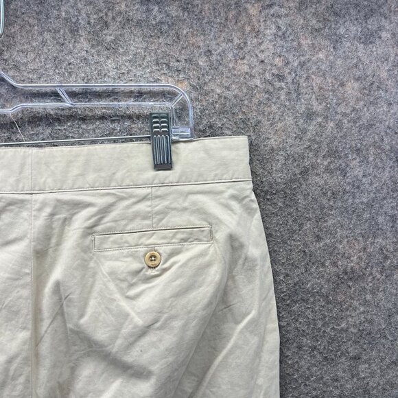 Lilly Pulitzer Pants Women 10 Khaki Cotton Spandex Straight Pink Palm Trouser - Picture 2 of 10